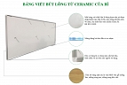 Bảng từ viết bút lông cao cấp ceramic của Bỉ KT: 60x100cm (nhiều kích thước)