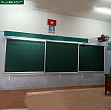 Horizontal sliding chalkboard from Korea with 4-piece set for elementary school Dimensions: 120x450 cm